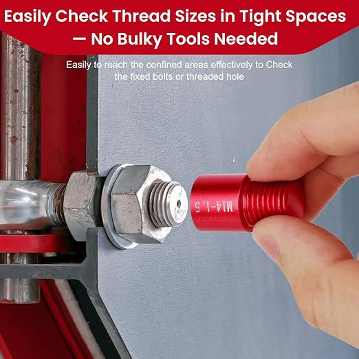 Thread Checker, 74pcs Nut and Bolt Thread Checker, 39 Inch & 35 Metric Box Set Thread Gauge, Thread Checker Standard and Metric Suitable for Size Checker of Bolts or Nuts in Narrow Areas
