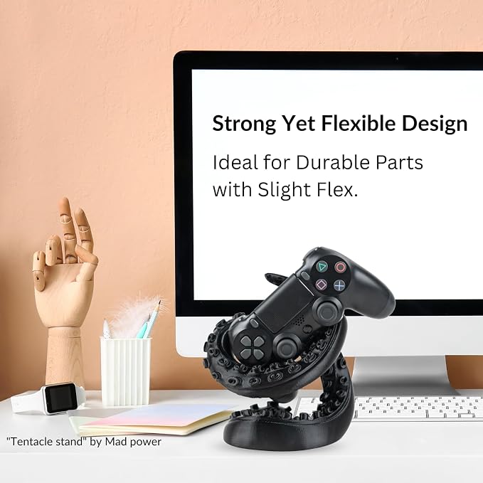 Siraya Tech Flex TPU 64D – High-Performance Elastic 3D Printing Filament, Durable & Wear-Resistant, Easy to Print, ISO 10993 Tested, Ideal for Tough, Durable Abrasion Resistant Parts (Black, 1kg)