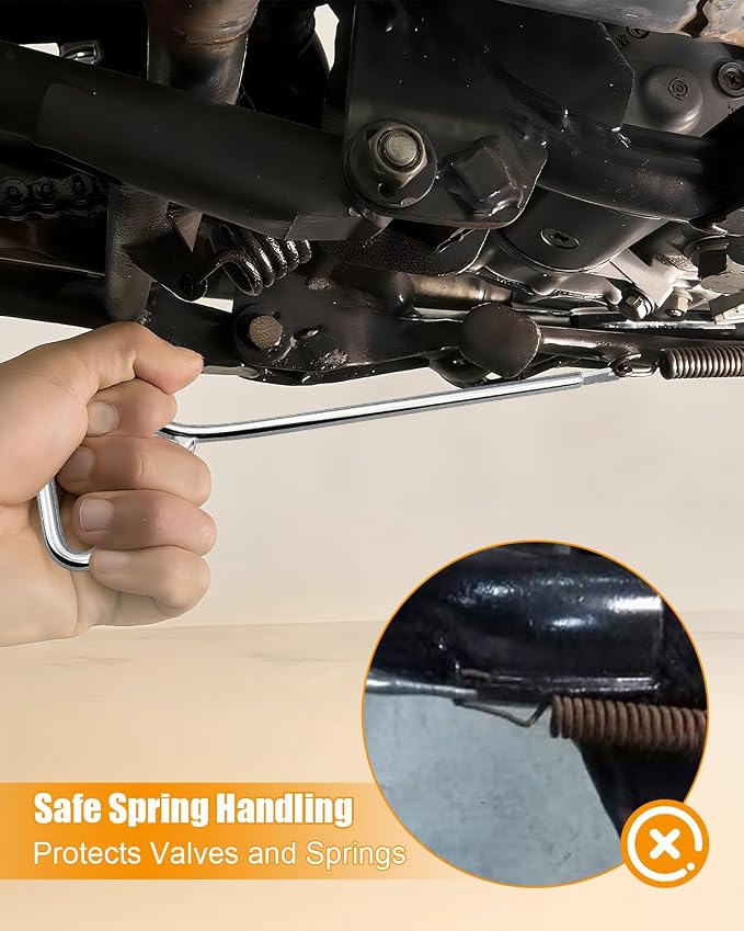 13 and 19 Inch Spring Removal Tool Set for Snowmobiles Dirt Bikes and Motorcycles, Spring Puller Push and Twist with Full Loop Handle