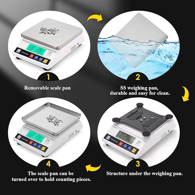 CGOLDENWALL High Precision Digital Accurate Analytical Electronic Balance Laboratory Lab Scale Industrial Weighing and Counting Scale with Counting Function CE 0.1g (3kg, 0.1g)