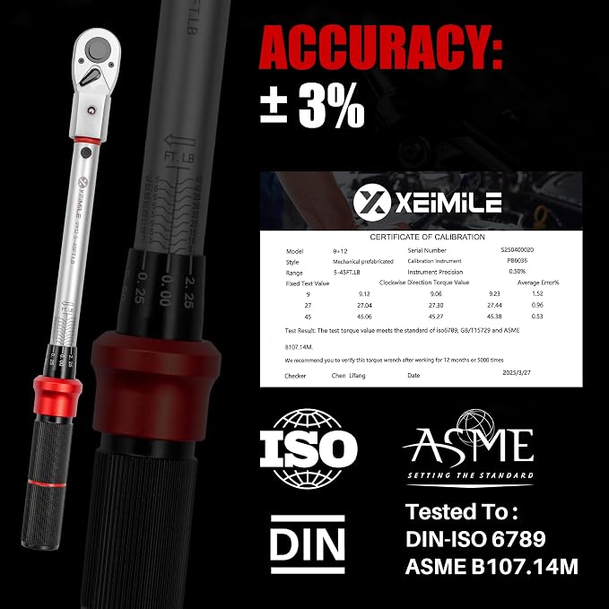 Adjustable Open End Torque Wrench 3/8" Drive-5-45 Ft.Lb for HVAC | 32MM 3/8 Inch Pound Torque Wrench(6.8-61 N.m),Interchangeable Jaw&Ratchet Head for Bike Precision Parts Moto Narrow Pipeline