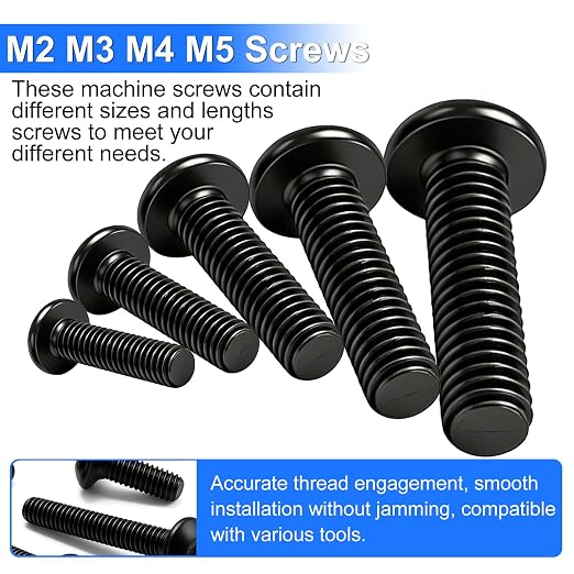 888PCS Metric Screw Assortment Kit, M2 M3 M4 M5 Metric Bolt Assortment, Button Head Socket Cap Screws Bolts Nuts Washers Kit, 10.9 Grade Alloy Steel Machine Screws for 3D Printing