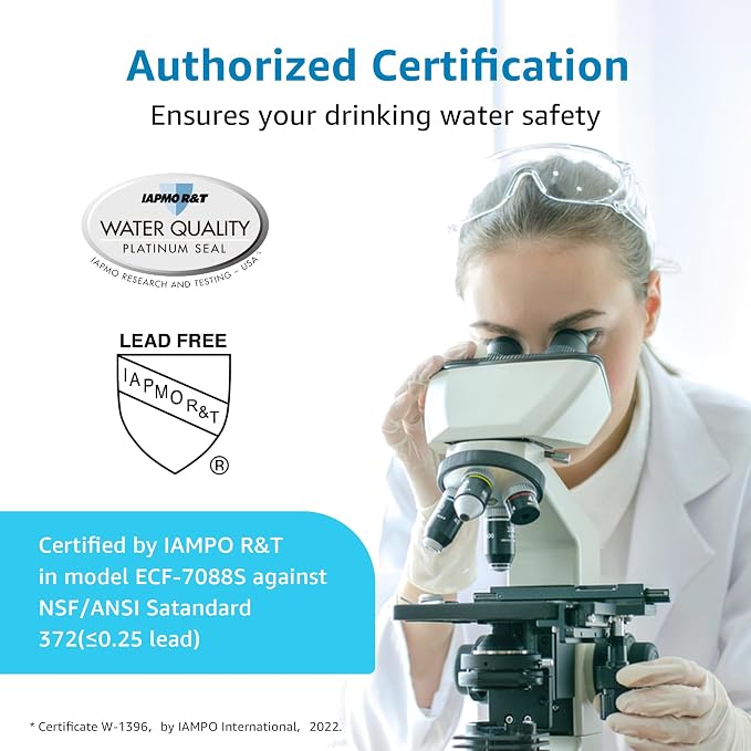 AQUA CREST Fluoride Water Filter, Replacement for Berkey® PF-2® Fluoride Filters, Compatible with Purewell®, ProOne®, Alexapure®, Waterdrop Gravity Water Filter System, NSF/ANSI 372 Certified, 2 Pack
