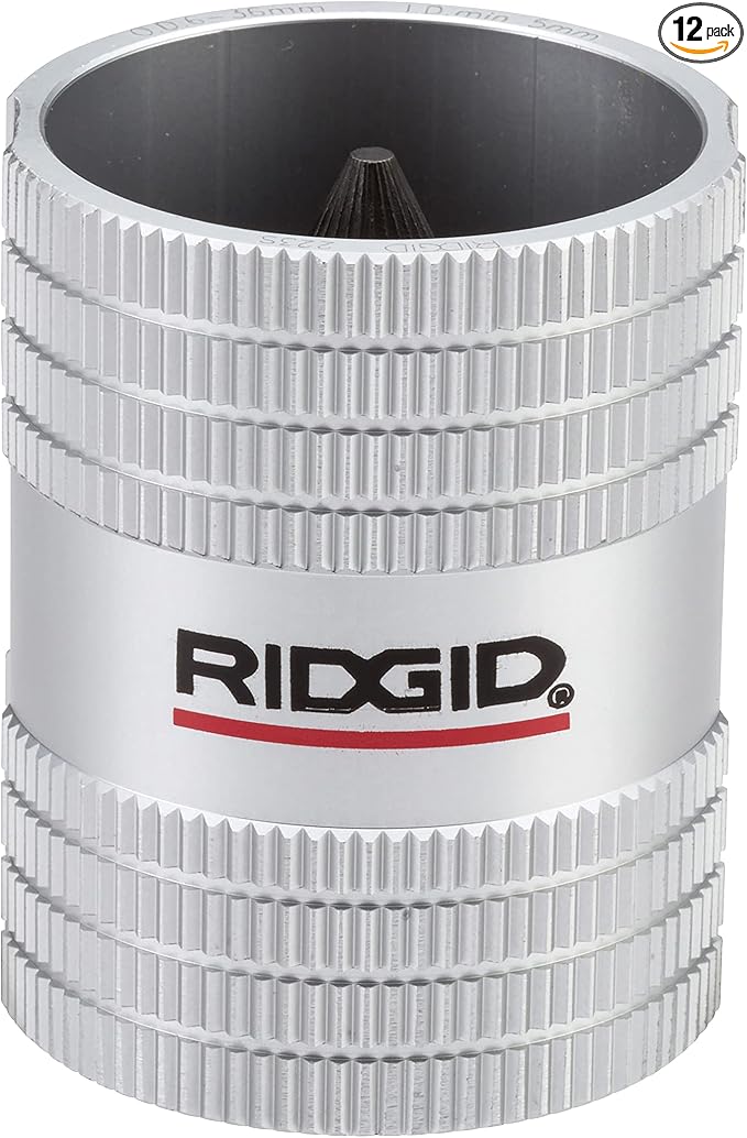 RIDGID 29983 Model 223S Inner/Outer Tubing and Pipe Reamer for 1/4" to 1-1/4" Stainless Steel and Copper Tubing, Pipe-and Tube Deburring Reamer with 45 Cutting Edges (Pack of 12)