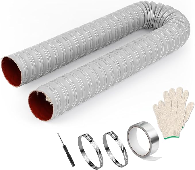 NOWBALL 1.5in Automotive Air Duct Hose, Length 2 Meter-6.6ft, 1.5" Silicone Flexible Cooling Ducting, 38mm High Heat Brake Exhaust Hose for Car, Garage, Dryer Air System Gray