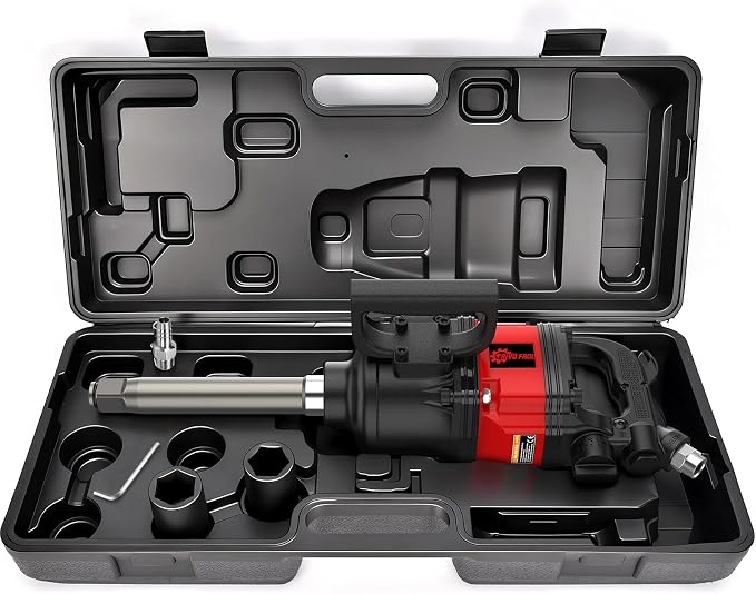 Trivd Frol Air Impact Wrench 1 inch Impact Gun 1 Inch Impact Wrench, Up to 3550 Ft.lbs, 5000RPM High Torque Pneumatic Impact Wrench with 32mm-33mm Sockets, 1/2" Air Inlet for Heavy Duty Repairs