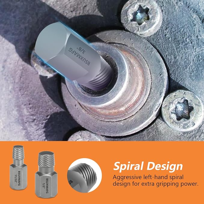 Screw Extractor Set, 55 Pieces Easy Out Bolt Extractor Set, Multi-Spline Extractors Remover for Removing Stripped Screws, Studs, Fittings and Lugs Extraction
