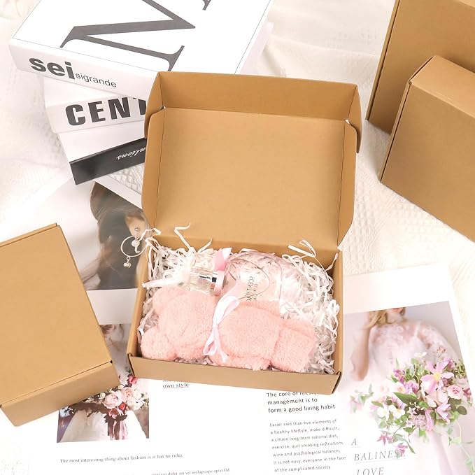 Shipping Boxes Medium 10x8x2 Inches, 40 Pack Brown Corrugated Cardboard Mailer Boxes for Packaging Small Business Mailing Gift