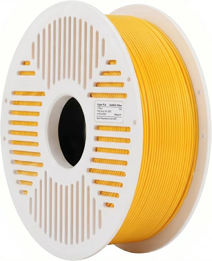 Creality PLA Filament with Reusable Spool 1KG, 1.75mm PLA 3D Printing Filament 2.2lbs High Dimensional Accuracy, Easy Installation Detachable Spool, Fits for Most 3D Printers, Snapdragon Yellow