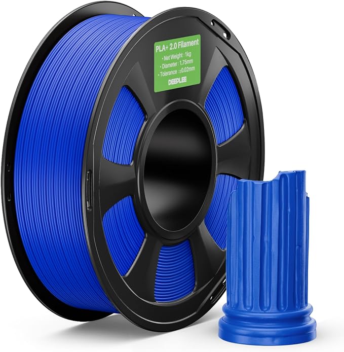 PLA+ 2.0 Filament 1.75mm, Stronger Toughness 3D Printer Filament, Blue 1KG, Upgrade PLA Plus 3D Printer Filament, High Speed PLA+ Filament for Most FDM 3D Drucker