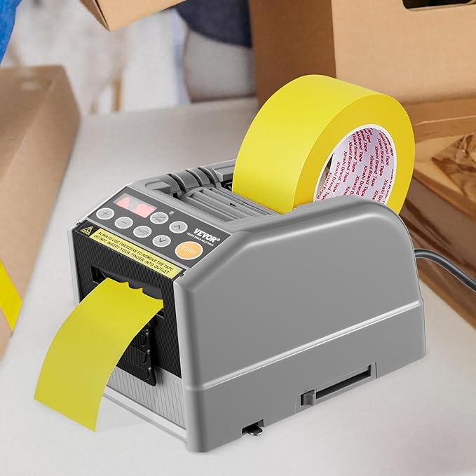 VEVOR Automatic Tape Dispenser Adhesive Electric Tape Cutter Packaging Machine Tape Cutting Machine 6-60mm Tape Width