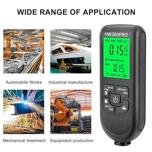 Paint Thickness Gauge, Digital Meter for Automotive Coating Thickness Gauge Tester, LCD Display Paint Mil Thickness Meter Gauge for Used Car Paint Depth Meter 0-2000um(Black)