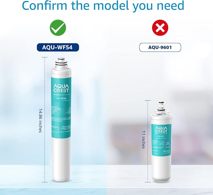 AQUA CREST 9001 Under Sink Water Filter, Replacement for Moen 9001 PureTouch, AquaSuite Microtech 9000, 750 Gallons or 6 Months, 3 Pack
