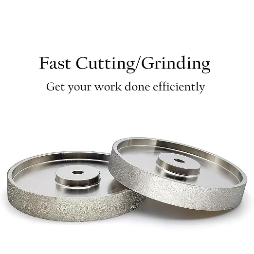 CBN Grinding Wheel 6" Dia x 1" Wide, 1/2 inch Arbor, Sharpen High Speed Steel Cutting Tools, Diamond Grinding Wheel Grit #320