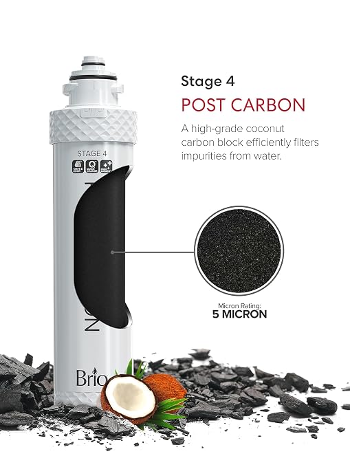 Brio Water Cooler Filter Replacement - Stage-4: Post Carbon - for models CLPOU320UVF4, CLPOU520UVF4, CLCTPOU720UVRO4B, CLPOU720UVRO4