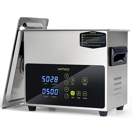3L Ultrasonic Cleaner, One-Touch Cleaning,Heating, Deep Mode, ECO Energy-Saving Ultrasonic Cleaning Machine Excellent for Labs,Carburetor,Jewelry,Dentures,Automotive & Industrial Parts.