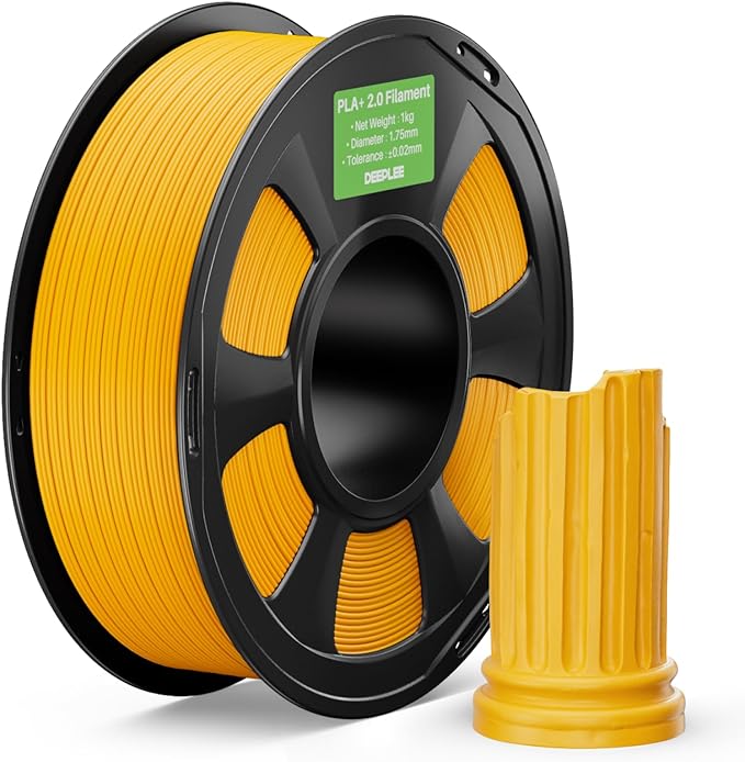 PLA+ 2.0 Filament 1.75mm, Stronger Toughness 3D Printer Filament, Sunflower Yellow 1KG, Upgrade PLA Plus 3D Printer Filament, High Speed PLA+ Filament for Most FDM 3D Drucker