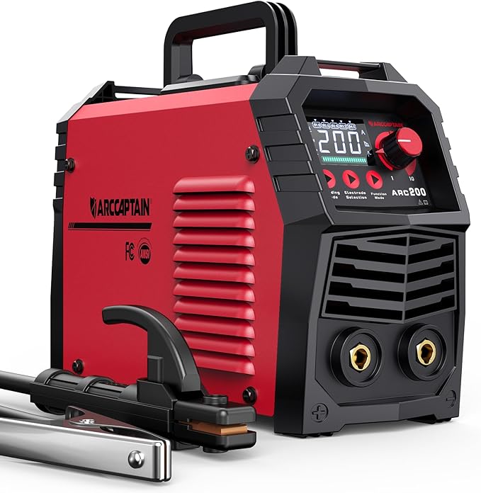 ARCCAPTAIN Stick Welder, [Large LED Display] 200A ARC/Lift TIG Welding Machine with Synergic Control, IGBT Inverter 110V/220V Portable MMA Welder Machine with Hot Start, Arc force and Anti-Stick
