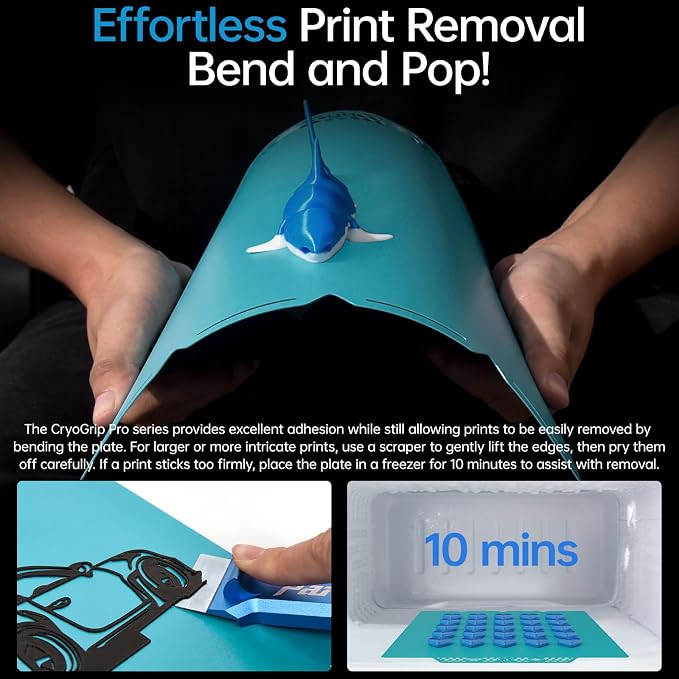 BIQU CryoGrip Pro Glacier Compatible with Snapmaker U1 3D Printer 276x304.5mm Panda Build Plate Double Sided Upgrade Plate Removable Surface Platform