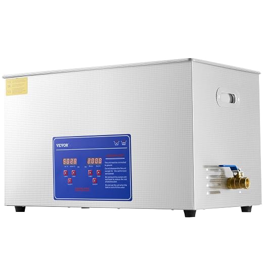 VEVOR Ultrasonic Cleaning Machine 30L 1200W | Commercial Sonic Cleaner, Heated, For Eyeglasses Rings Jewelry, Large Capacity