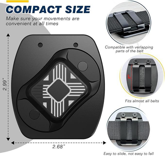 Magnetic Tool Holder for Belt, Strong Magnet Tool Clip for Men, for Dad, Heavy Duty Magnetic Belt Clip Holds Hammers, Screws, Nails, Screwdrivers, Wrenches, Cool Gadgets for Men