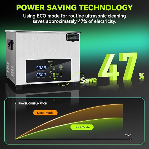 Ultrasonic Cleaner, One-Touch Cleaning,Heating, Deep Mode, ECO Energy-Saving Ultrasonic Cleaning Machine Excellent for Labs,Carburetor,Jewelry,Dentures,Automotive & Industrial Parts. (15L)