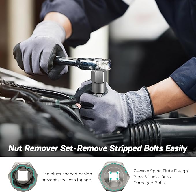 Bolt Extractor Kit & Screw Extractor Set, 40 Pcs with Left Hand Cobalt Drill Bits & Easy Out for Removal of Broken, Stripped, Rusted, Frozen, Rounded-Off Screws, Bolts, Studs, Nuts