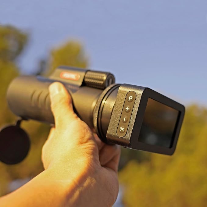 Telescope Monocular Spotting Scope Camera, Spot Shot Shooting Universal with Adjustable Wireless Live HD Video, Smart Scope Camera for Target Shooting, Hunting and Camping Hiking Travling Wildlife