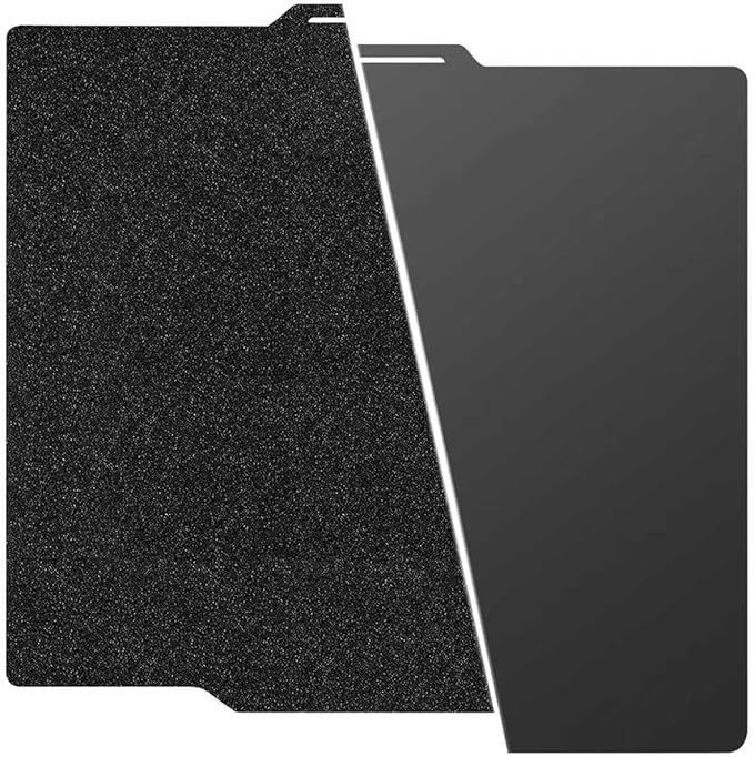HzdaDeve P1S Build Plate for Bambu Lab P2S/X2D/P1S/P1P/A1/X1C Dual-Textured and Smooth PEI Plate Sheet 257.5x257.5MM Heated Bed Spring Steel Flexible Platform Black Board for 3D Printer Accessories