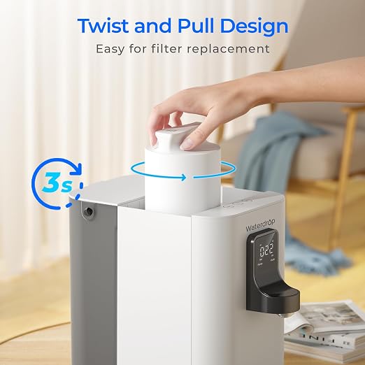 Waterdrop K19RF Filter, Replacement for K19-S and K19-H Countertop Reverse Osmosis System, 12-Month Lifetime | 6 Stage Filtration, Long Filter Lifespan, Easy and Quick Filter Replacement, Countertop Reverse Osmosis Filter