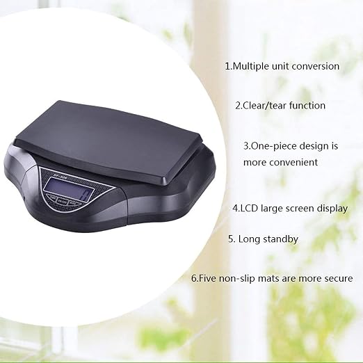 Postal Scale Weigh Easy Use Digital Shipping, 30 kg / 66 lbs Capacity, Parcel Scale with Cable and Extendable Cord E-Commerce Seller Tool 526B