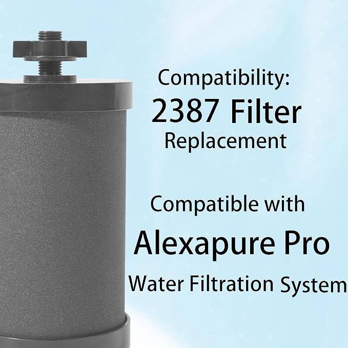 2387 Filter Replacement for Alexapure Water Filter 1 Pack | Compatible with Alexapure Pro Gravity Water Filtration System,Removes Chlorine,Capacity 5,000 Gallons