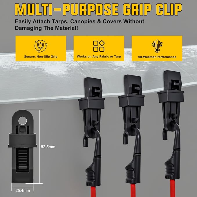 Nilight Ultimate Outdoor Bungee Cord Assortment - Heavy Duty Set of 36 (18" 24" 32" 40" 48") with Hooks for Camping Securing and DIY