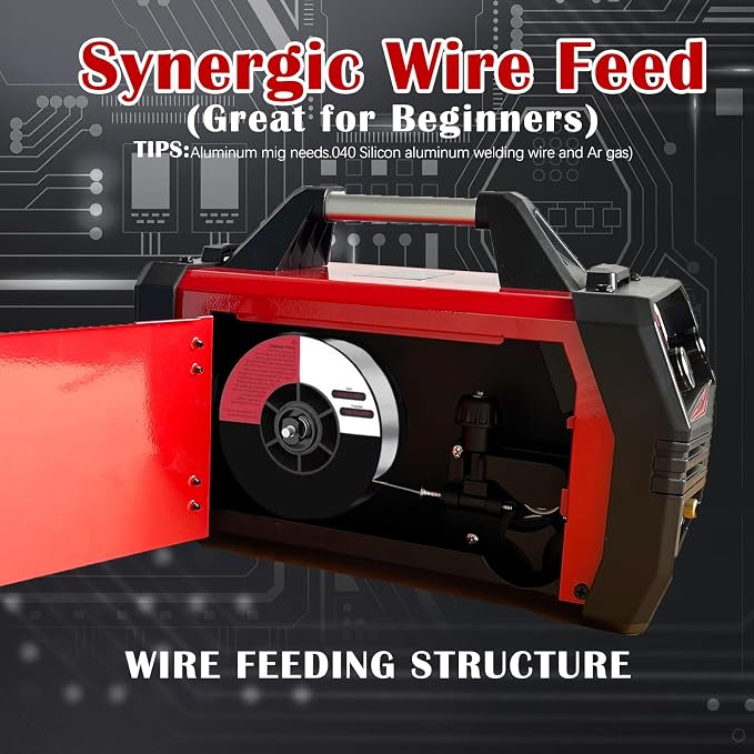 Aluminum MIG Welder with Pulse, 150A 110/220V Dual Voltage Welding Machine, 5 in 1 Aluminum MIG/Gas MIG/Gasless Flux Core MIG/Lift TIG/Stick Multiprocess Welder Machine, IGBT Inverter Welder
