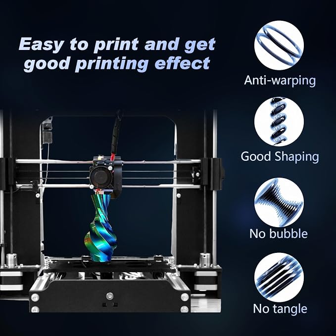 Pangda 3D Printer Filament Pla Bundle 1.75mm Multicolor, ±0.02mm Dimensional Accuracy, 3D Printing Filament for DIY Projects, Holiday Crafts(1.5 kg,Dual Color)