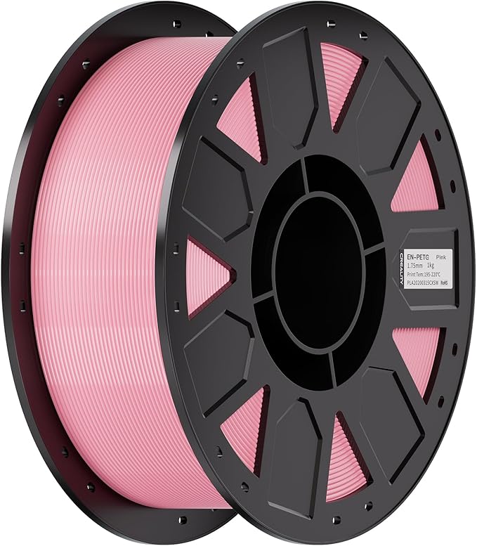 Creality Ender PETG 3D Printer Filament 1.75mm 1KG (2.2lbs), High Precision, Strong Toughness, Odorless, Better Flow, Moistureproof 3D Printing Ender PETG Filament, Pink