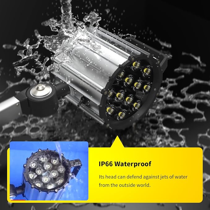 Led Waterproof Machine Work Light, Multipurpose Adjustable Angle Aluminum Alloy Long Arm for Lathe CNC Milling Drill Press and Workbench, AC 110~240V with US Plug