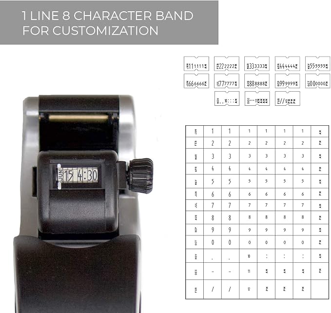 SBLabeler Date Gun Product Bundle/One Line Date Gun, Labels, Inker, Label Peeler / 8-Digit Dating Gun