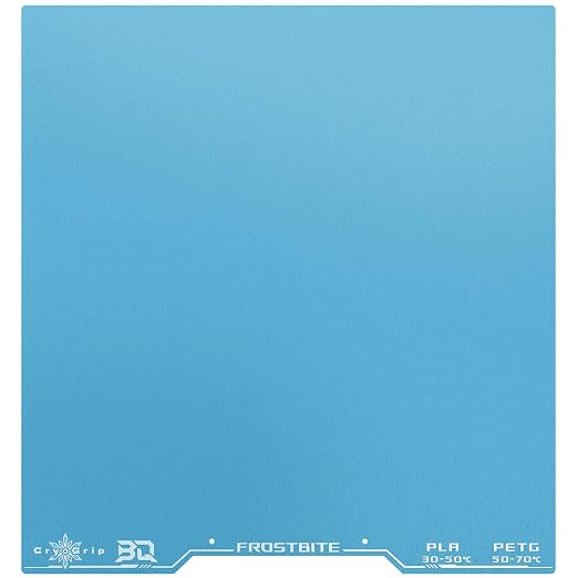 BIQU CryoGrip Pro Frostbite Build Plate for Voron 300, Qidi Plus 4 3D Printers, Cold Build Plate, Room Temperature Printing, Double-Sided Textured Sheet, 300x300mm, 1 Piece