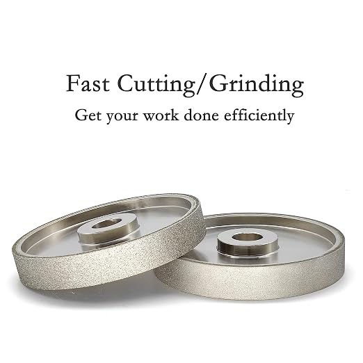 CBN Grinding Wheel 6" Dia x 1" Wide, 1 inch Arbor, Sharpen High Speed Steel Cutting Tools, Diamond Grinding Wheel Grit #1000