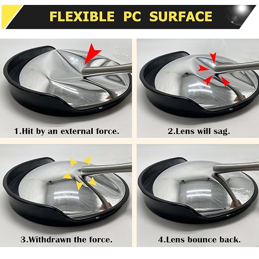 18" Convex Mirror Outdoor, 2 Pack Security Mirror for Driveway, Garage, Warehouse, Blind Spot, and Office, 18 Inch Traffic Security Safety Covex Mirrors