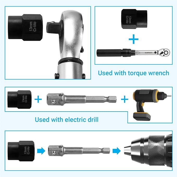 26-Piece Multi-Size Bolt Extractor Set, Spiral Screw Extractor, Bolt Extractor Set, with Right Hand Drill Bit, Stripped Bolt Remover, Borken Bolt Extractor Kit for Removing Nuts Bolts