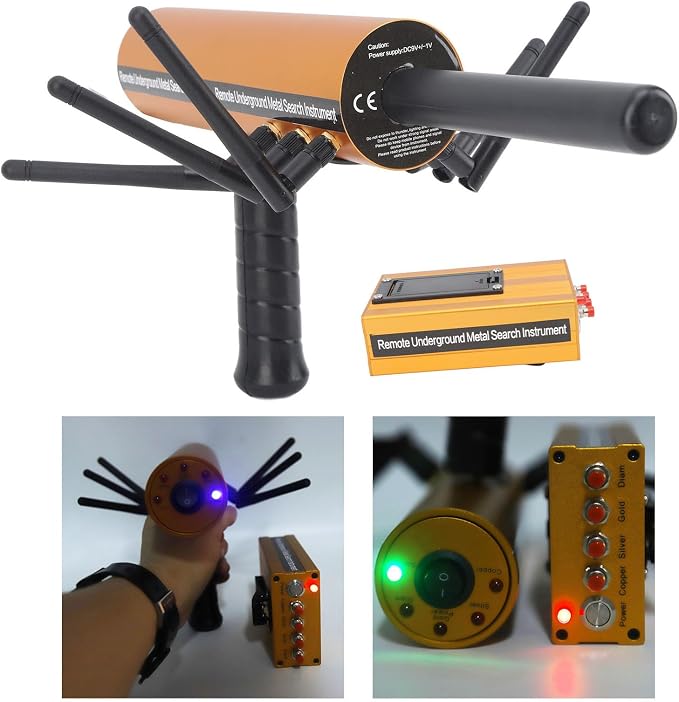 Metal Detector, 30m Depth 1200m Range Metal Pinpointer Handheld Metal Finder Gold Detector with 6 Antenna Underground Metal Treasure Finder for Gold, Silver, Jewelry