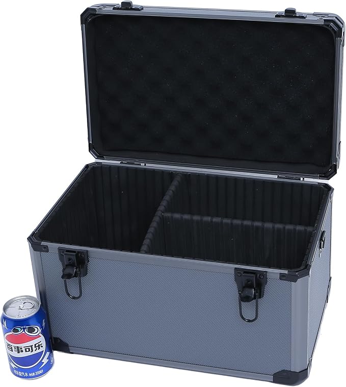16in Reinforced Aluminum Hard Case with DIY Customizable Interior Dividers (15.3 x 9.1 x 9.4in Interior)