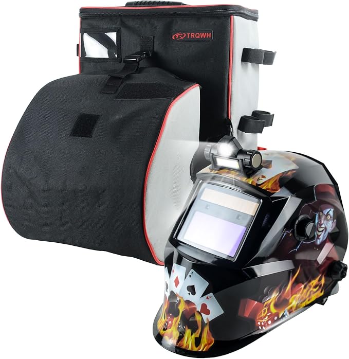 TRQWH Auto Darkening Welding Helmets for Men with Light Welding Hood & Welding Tools Backpack for Men Extreme Gear Pack