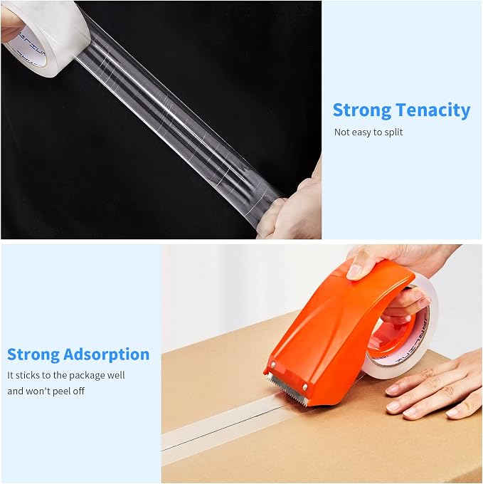 JARLINK Clear Packing Tape (18 Rolls), Heavy Duty Packaging Tape for Shipping Packaging Moving Sealing, Stronger & Thicker 2.8mil, 1.88 inches Wide, 60 Yards Per Roll, 1080 Total Yards
