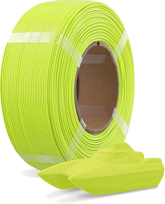 OVERTURE Refill PETG 1.75mm Spoolless 3D Printer Filament, 1kg (2.2lb) Refilament for Bambu Lab Reusable Spool, Accuracy +/- 0.02 mm, Fit Most FDM 3D Printers(Grass Green)
