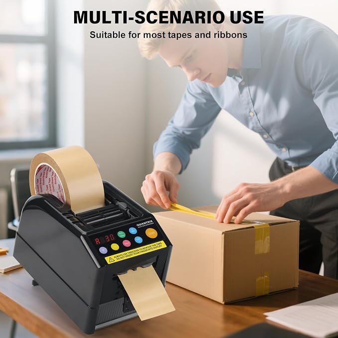 Ribbon Cutting Machine, 999mm Max Cut Length,Automatic Tape Dispenser, Ideal for Businesses, Schools,Shipping, Gift Wrapping, Restaurants,Homes