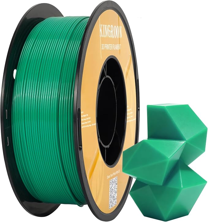 Kingroon High Speed PETG 3D Printer Filament 1.75mm, 3D Printer Rapid Filament for 30-600mm/s Hyper Printing Filament, Dimensional Accuracy +/- 0.03 mm, 1kg Plastic Spool(2.2lbs) (Green)