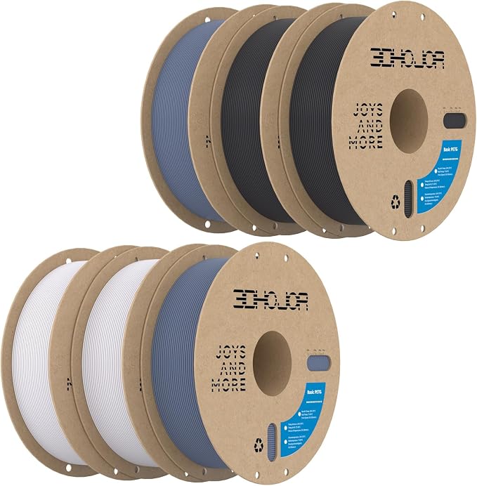 3DHoJor 6KG Matte PLA Filament 6KG Bundle 1.75mm PLA 3D Printer Filament, 6 Pack 1kg(2.2lbs) Cardboard Spool, Dimensional Accuracy +/- 0.03mm, Fit Most FDM Printer (Bundle A)